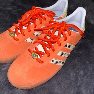 Toy Story (Woody) Adidas Orange Sneakers with Animal Pattern